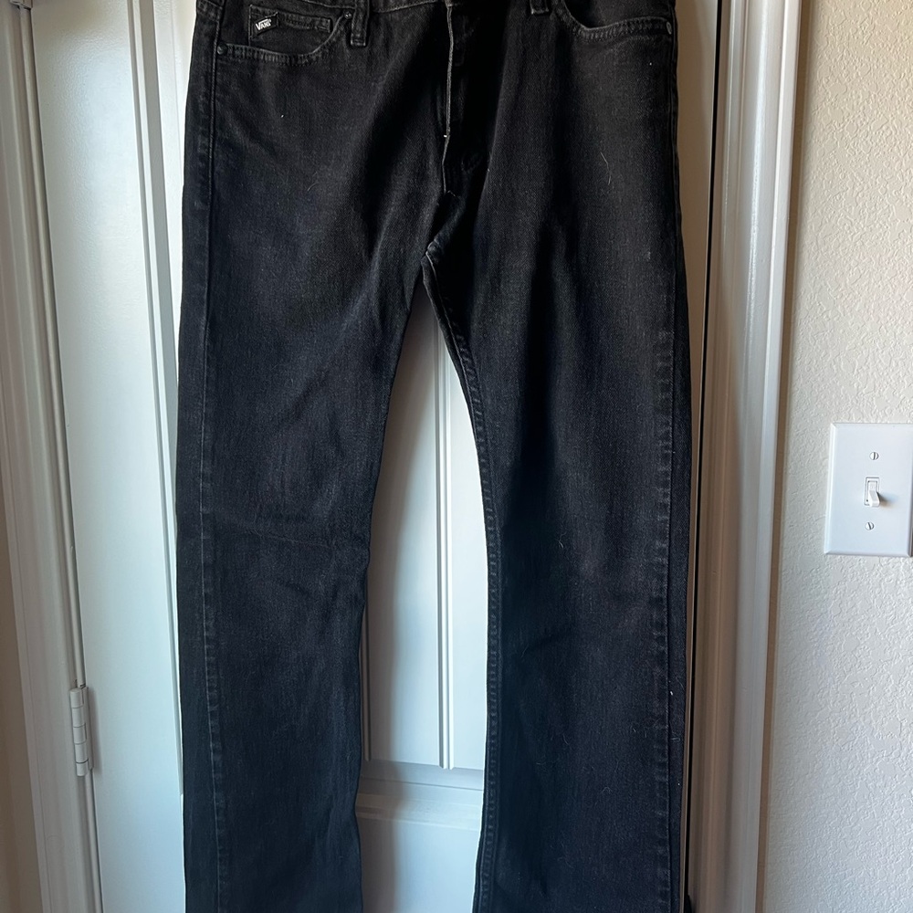Vans Men's Dark Black Straight Jeans